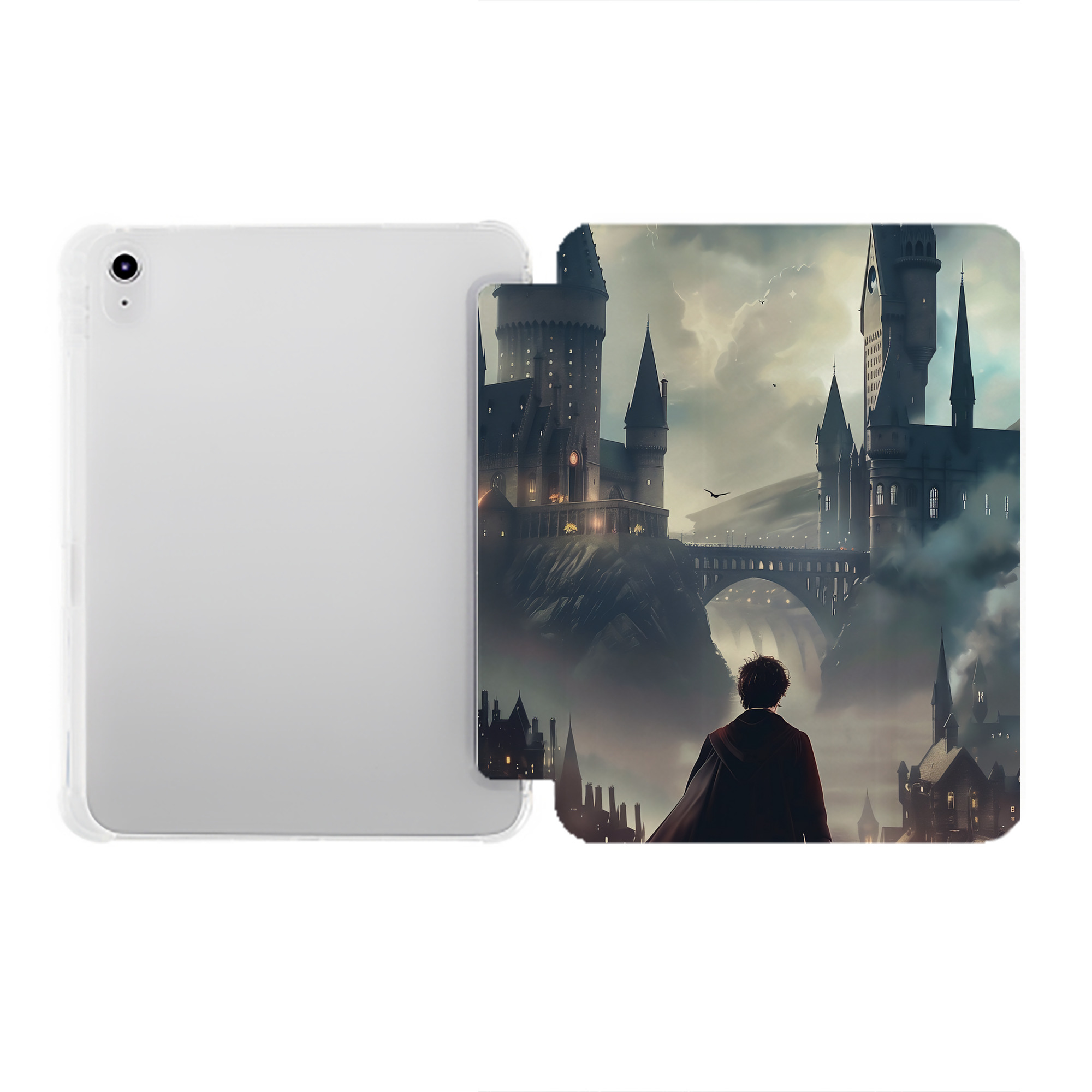 （画像用） Harry Potter ハリー・ポッターシリーズ IPad ケース ペン収納付き 三つ折りスタンド PUレザー×シリコン 対応機種9.5/10.5/10.9インチ